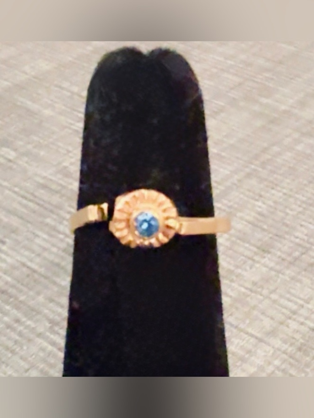 Children’s Portuguese Gold Blue Stone Ring